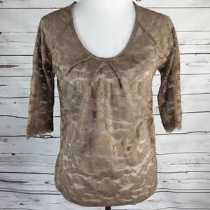 Anthropologie PLEIONE Lace Top.‎ Size Small